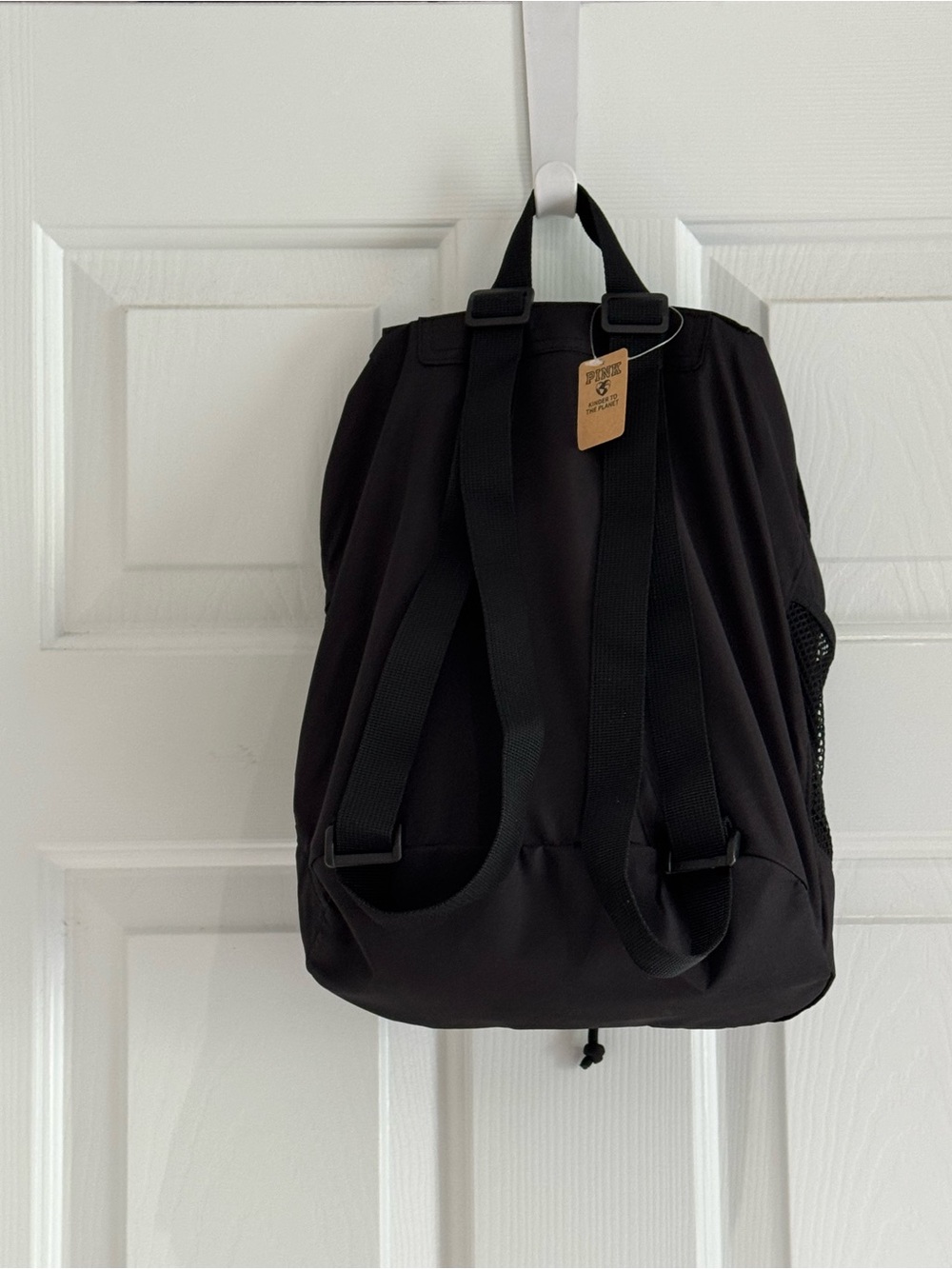 PINK Victoria's Secret Black Backpack with Strap Details - Picture 2 of 11